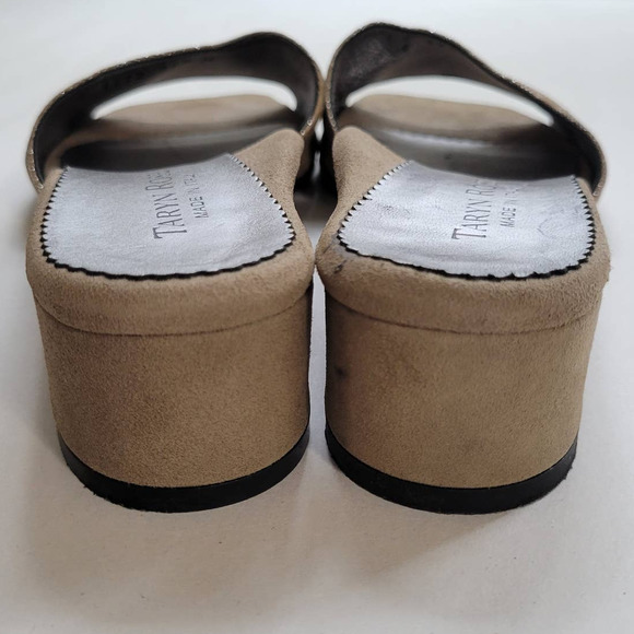 Taryn Rose Slip On Gold Sandals - Picture 5 of 9